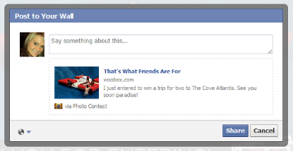 Example Share Dialog Popup