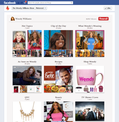 Example Pinterest User Boards