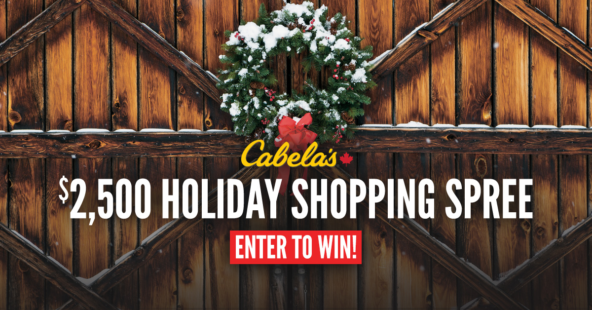 online contests, sweepstakes and giveaways - Enter to WIN a $2,500 shopping spree from Cabela's!