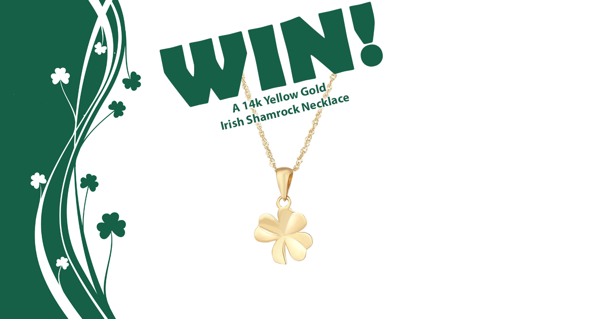 Win a 14k Gold Irish Shamrock Necklace
