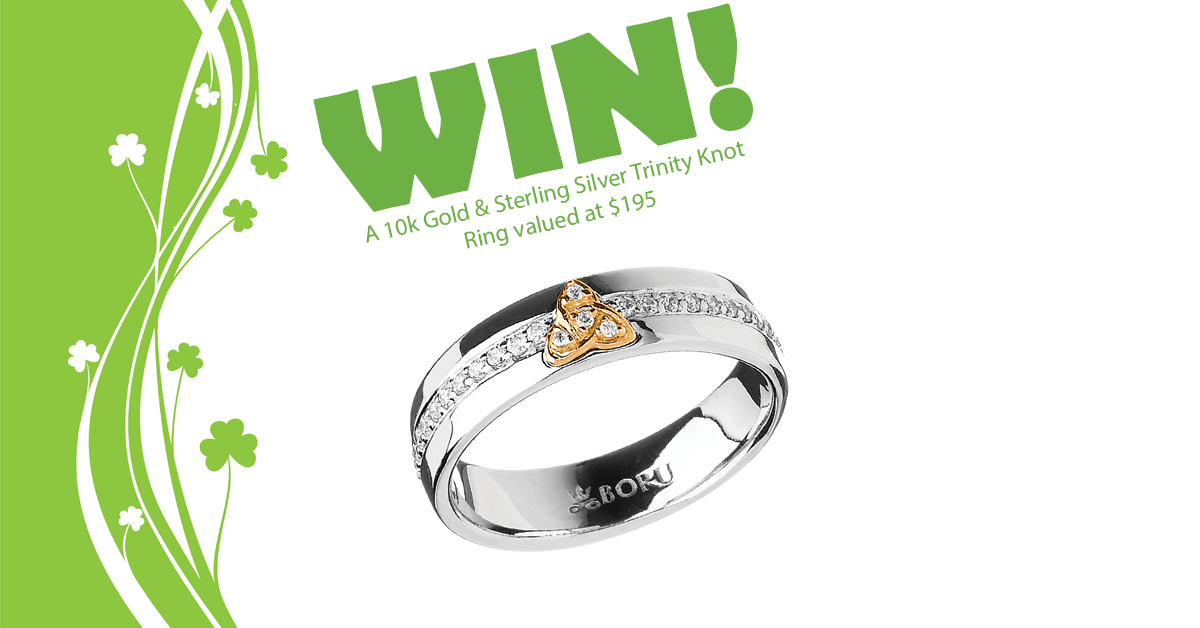 online contests, sweepstakes and giveaways - Enter for a chance to win an 10k Gold & Sterling Silver Trinity Knot Ring